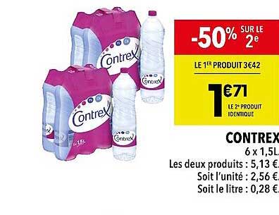 Contrex -50% Sur Le 2e