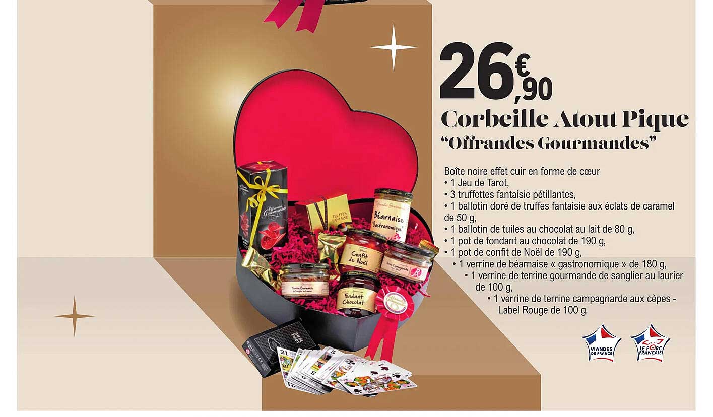 corbeille atout pique "offrandes gourmandes"