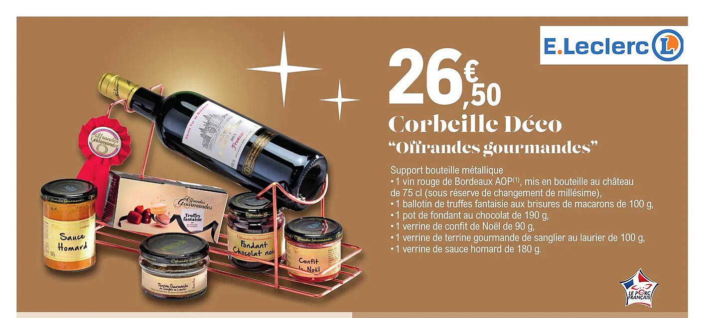 corbeille déco "offrandes gourmandes"