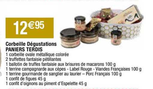 corbeille dégustations paniers terdis