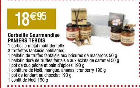 corbeille gourmandise paniers terdis