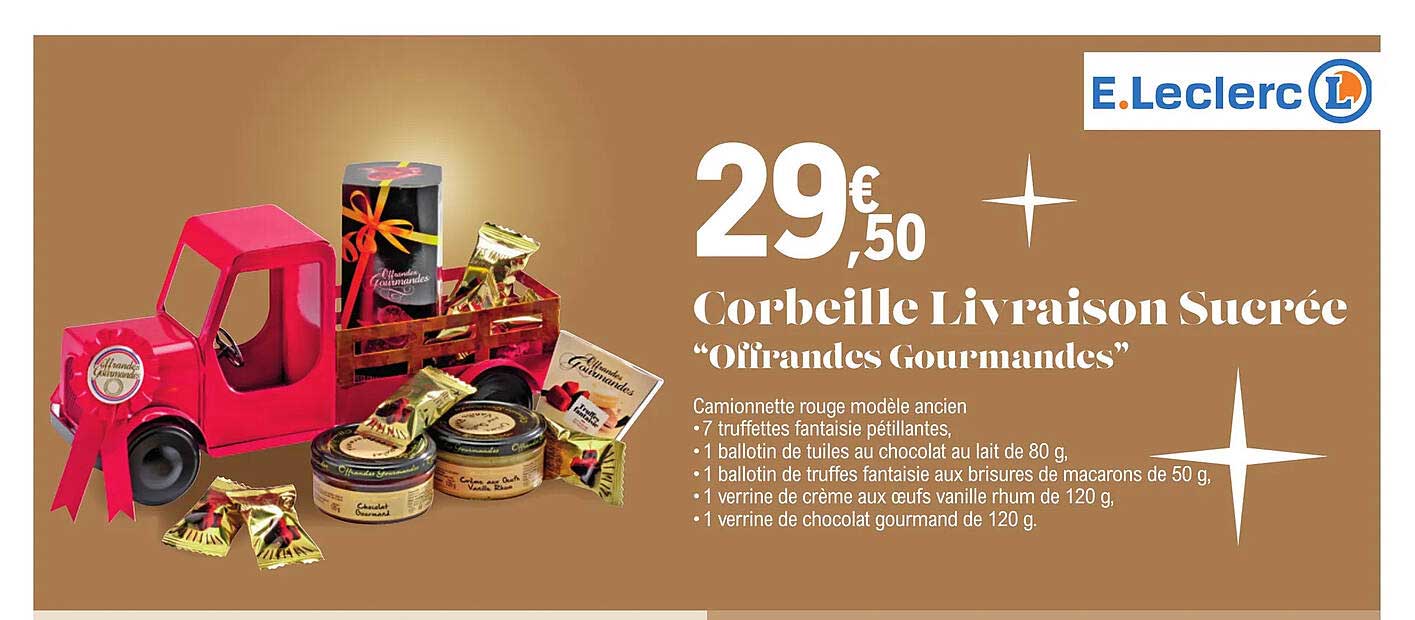 corbeille livraison sucrée "offrandes gourmandes"