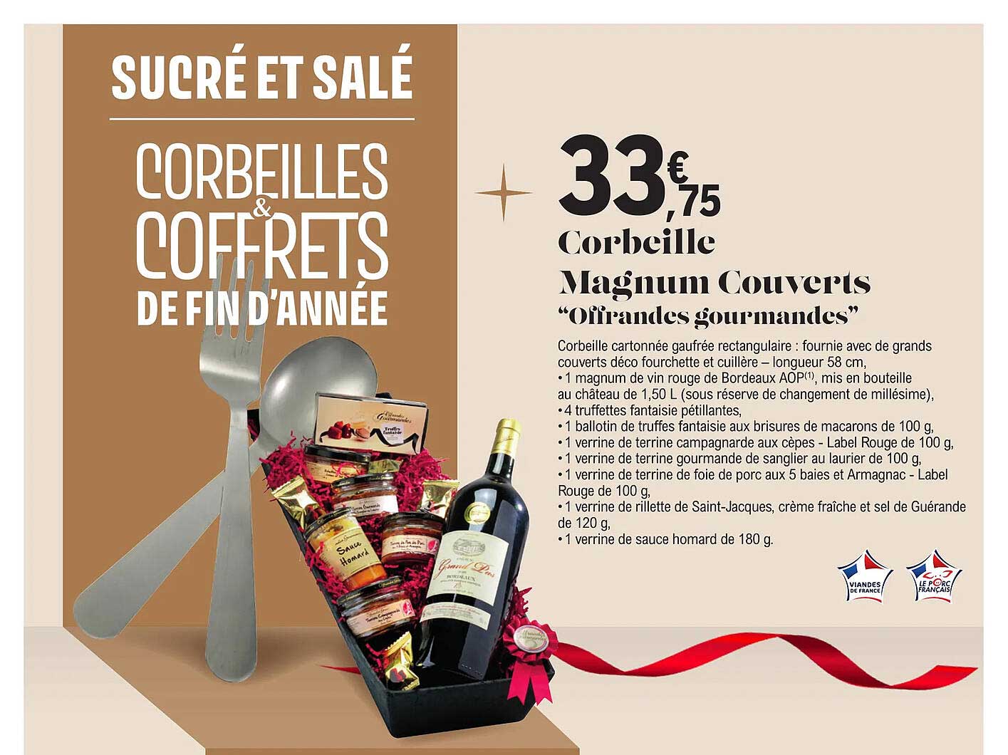 corbeille magnum couverts "offrandes gourmandes"
