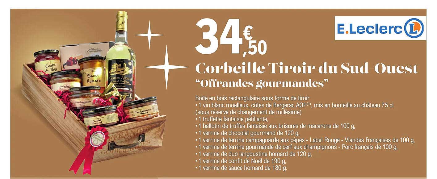 corbeille tiroir du sud ouest "offrandes gourmandes"