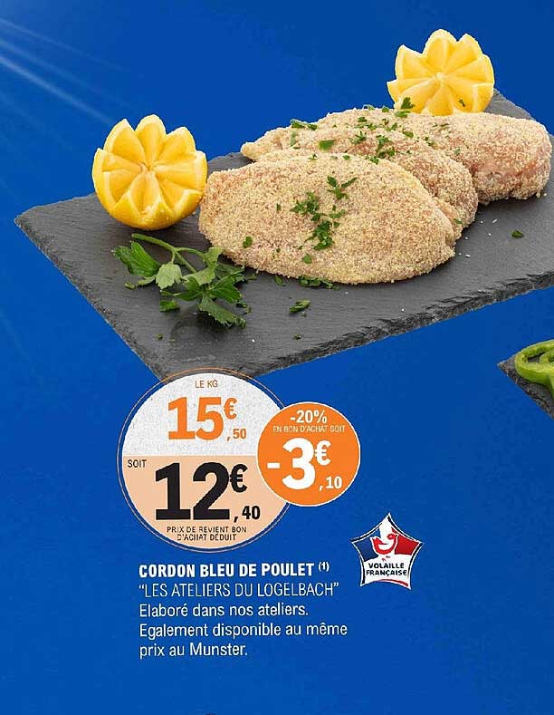 cordon bleu de poulet "les atelier du logelbach"