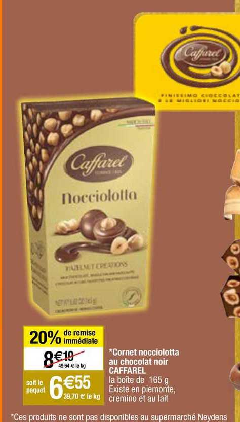 cornet nocciolotta au chocolat noir caffarel