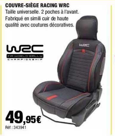 couvre-siège racing wrc