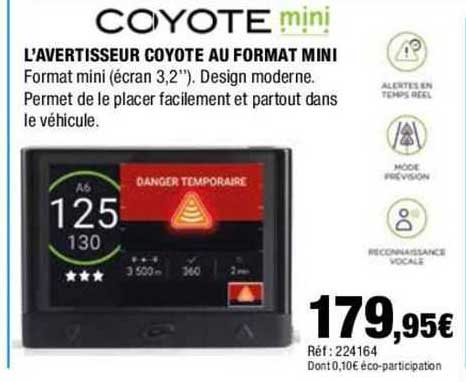 coyote mini l'avertisseur au format mini