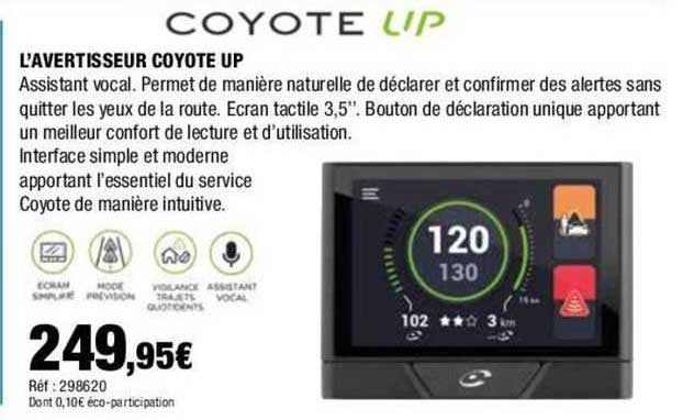 coyote up l'avertisseur coyote up