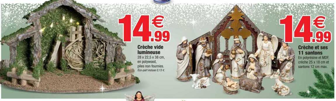 crèche vide lumineuse crèche et ses 11 santons