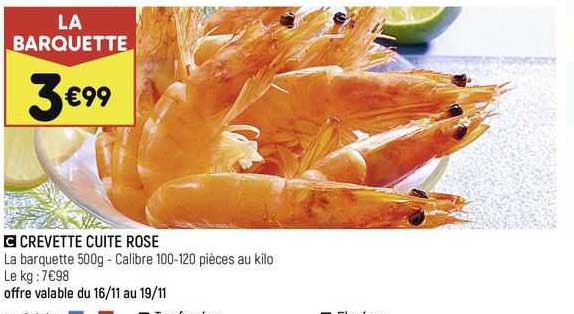 Crevette Cuite Rose