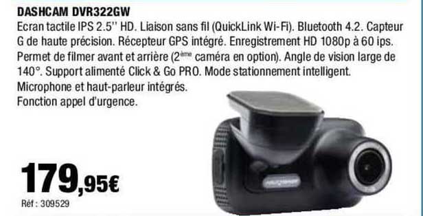 dashcam dvr322gw