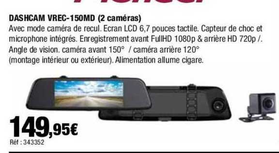 dashcam vrec-150md (2 caméras)