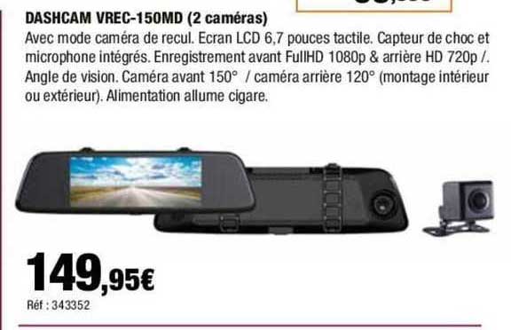 dashcam vrec.150md (2 caméras)