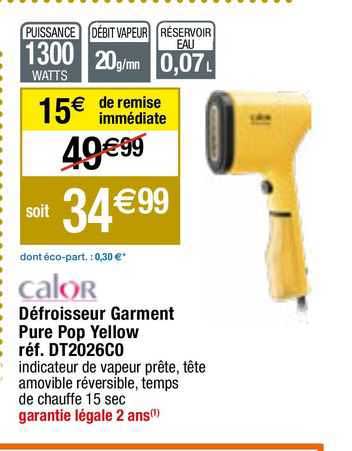 défroisseur garment pure pop yellow calor