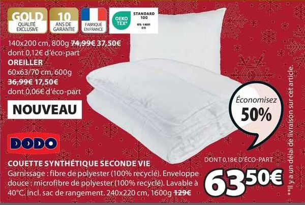 dodo couette synthétique seconde vie