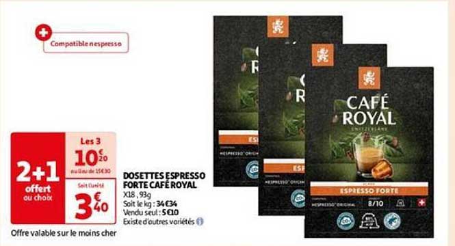 Dosettes Espresso Forte Café Royal