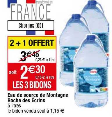eau de source de montagne roche des écrins