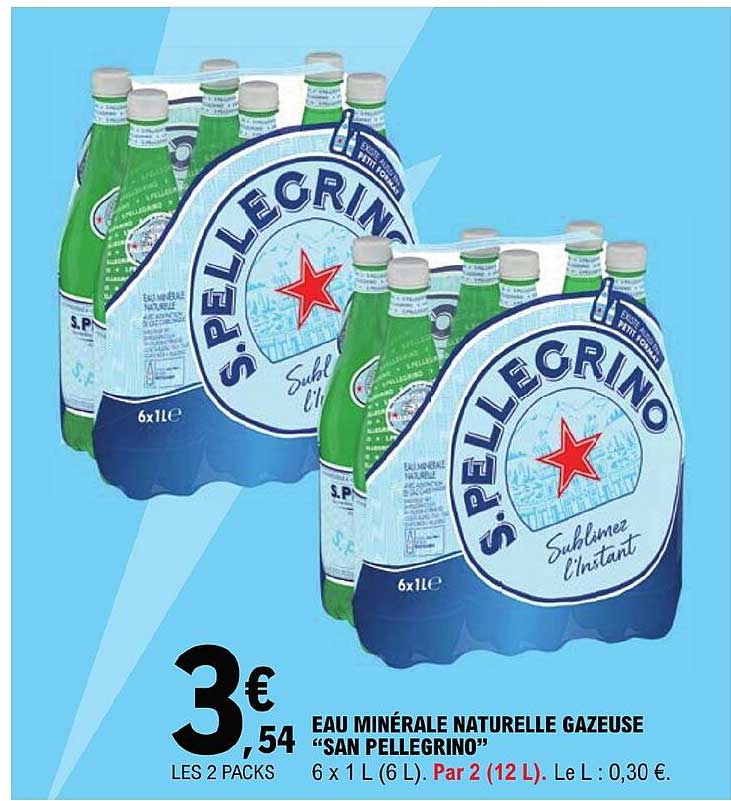 eau minérale naturelle gazeuse san pellegrino