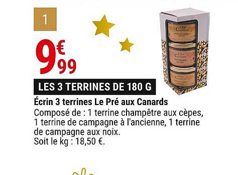 écrin 3 terrines le pré aux canards