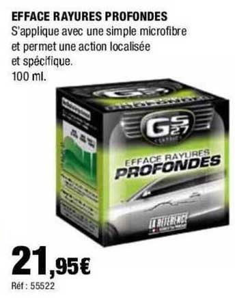 efface rayures  profondes