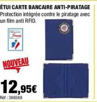 étui carte bancaire anti-piratage