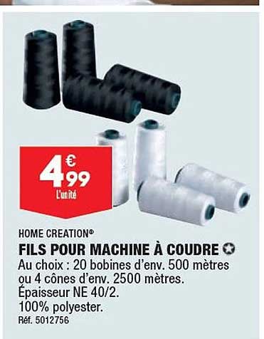 fils pour machine à coudre home creation