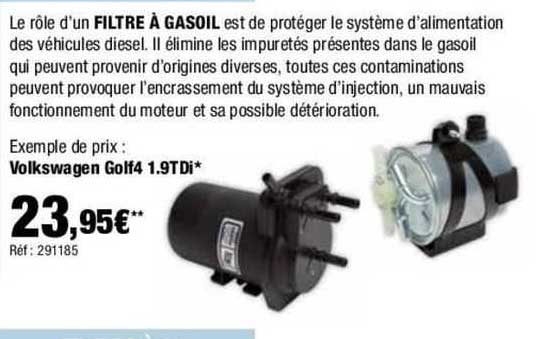filtre à gasoil volkswagen golf4 1.8tdi