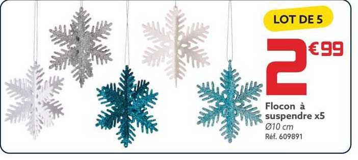 flocon à suspendre x5
