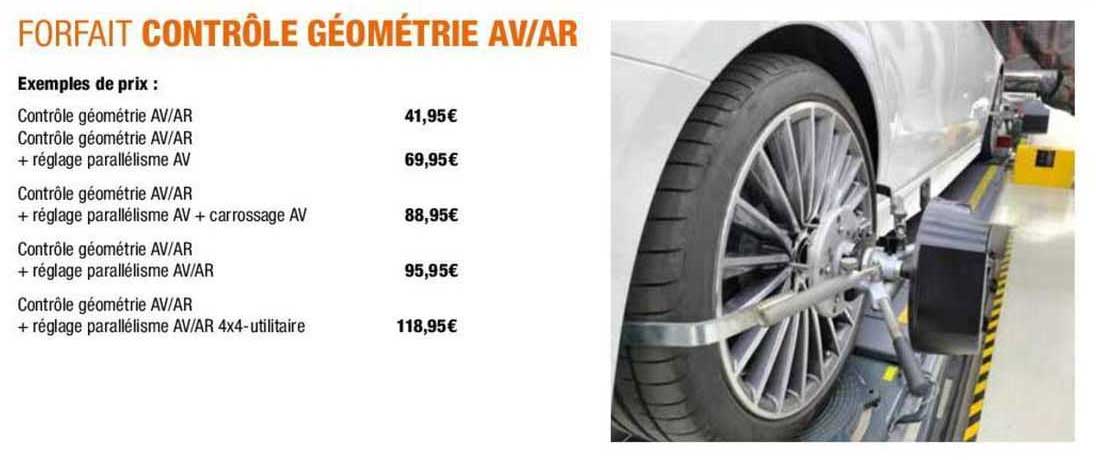 forfait contrôle géométrie av/ar