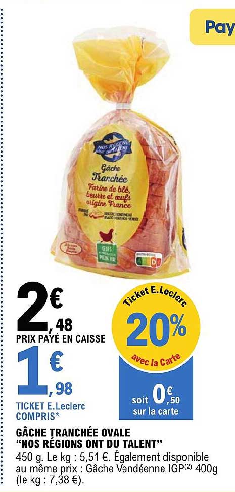 gâche tranchée ovale "nos régions ont du talent"