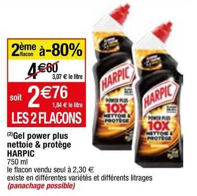 gel power plus nettoie & protège harpic