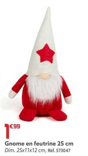 gnome en feutrine 25 cm