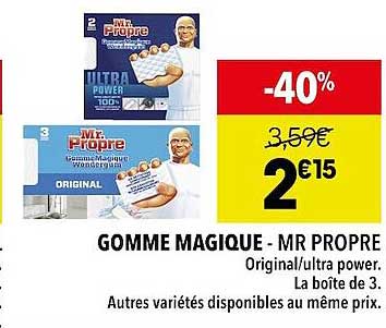 gomme magique - mr propre