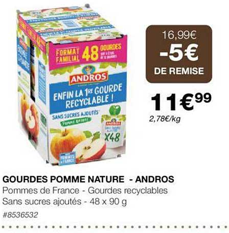Gourdes Pomme Nature - Andros