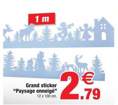grand sticker "paysage enneige"