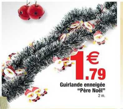 guirlande enneigée "père noël"