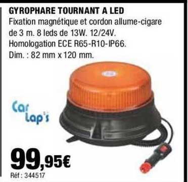 gyrophare tournant à led