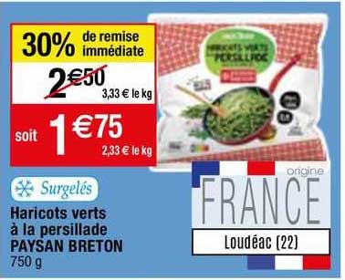 haricots verts à la persillade paysan breton