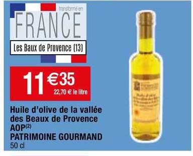 huile d'olive de la vallée des beaux de provence aop patrimoine gourmand