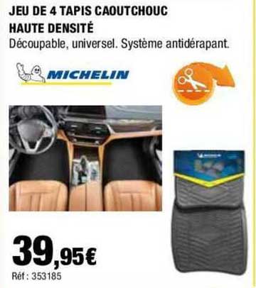 jeu de 4 tapis caoutchouc haute densité