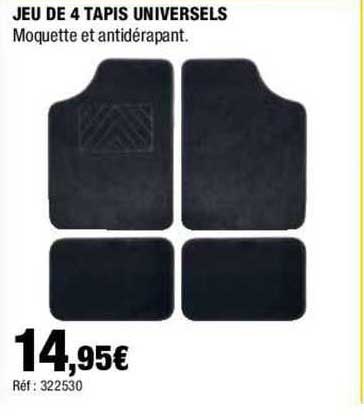 jeu de 4 tapis universels