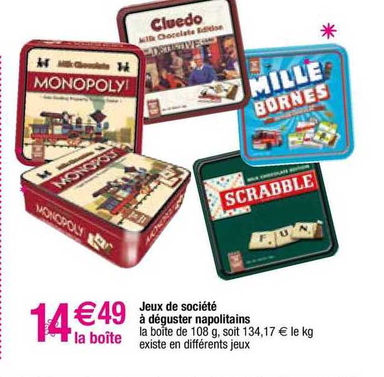 jeux de société à déguster napolitains