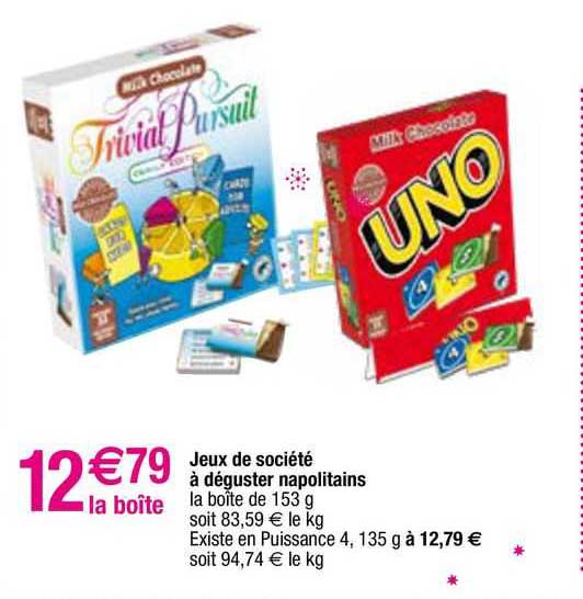 jeux de société à déguster napolitains