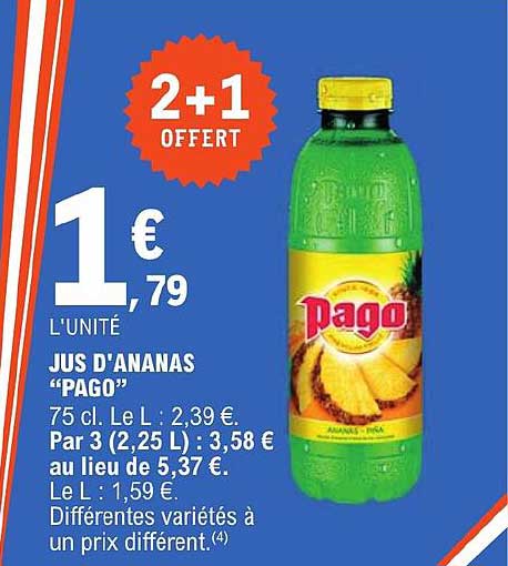 jus d'ananas pago