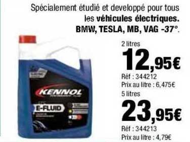 kennol e-fluid pour les véhicules électriques bmw, tesla, mb, vag -37°