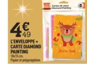 l'enveloppe + carte diamond painting