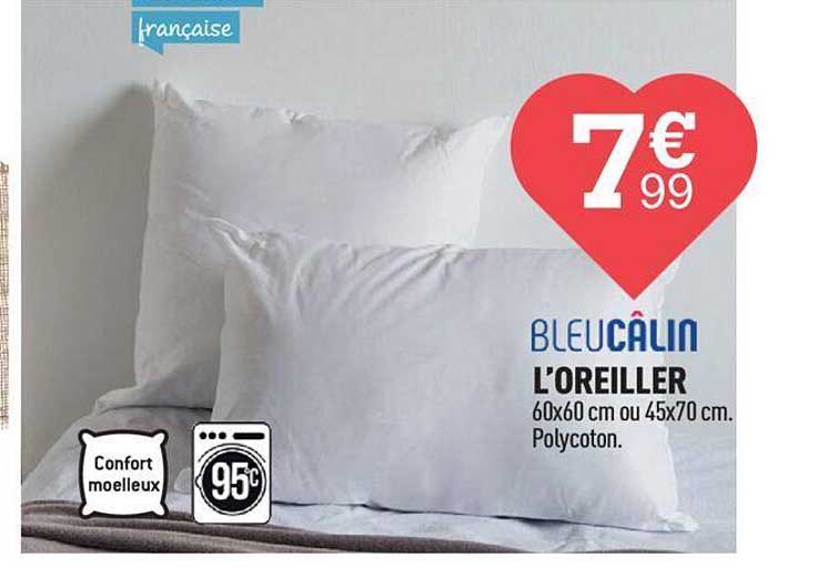 l'oreiller bleu câlin