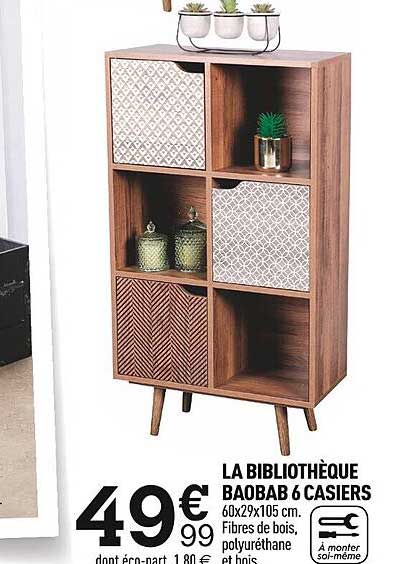 la bibliothèque baobab 6 casiers