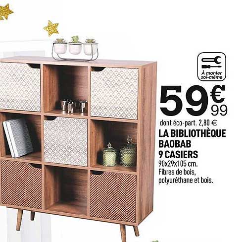 la bibliothèque baobab 9 casiers